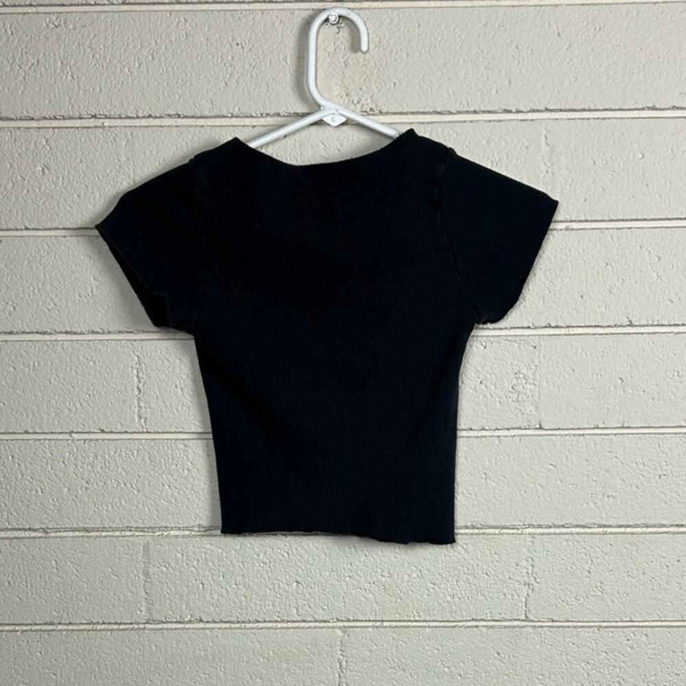 Brandy Melville John Galt Black Scoop Neck Top one size - Picture 6 of 8